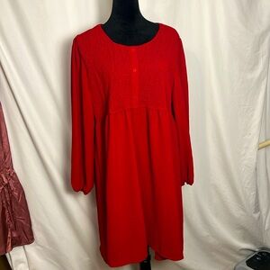 NWT smocked babydoll swing dress XXL